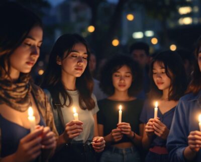 悼念哈马斯领导人被杀的烛光 Vigil