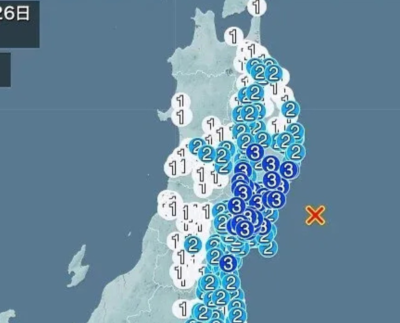 日宫城县外海发生5.3级地震 不会引发海啸